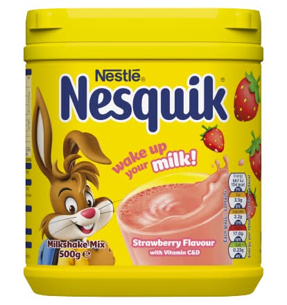 Nesquik Strawberry, Milkshake Powder Tub (500g)