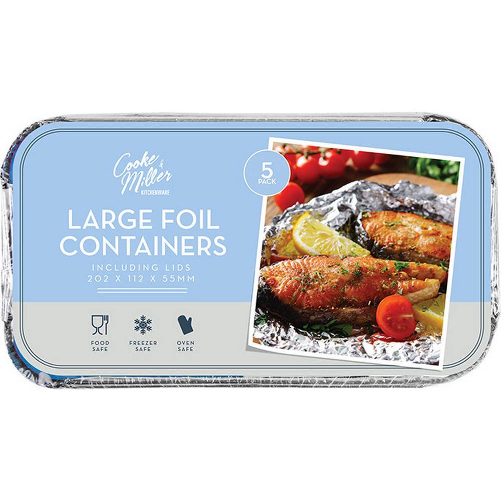 Cooke & Miller 5 Pack Foil Containers