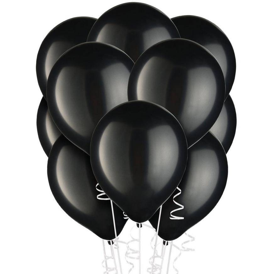 Party City Uninflated Pearl Balloons (12"/black)
