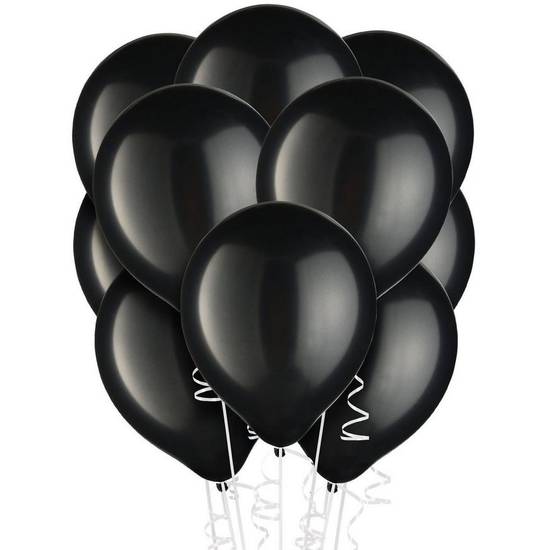 Uninflated 72ct, 12in, Black Pearl Balloons