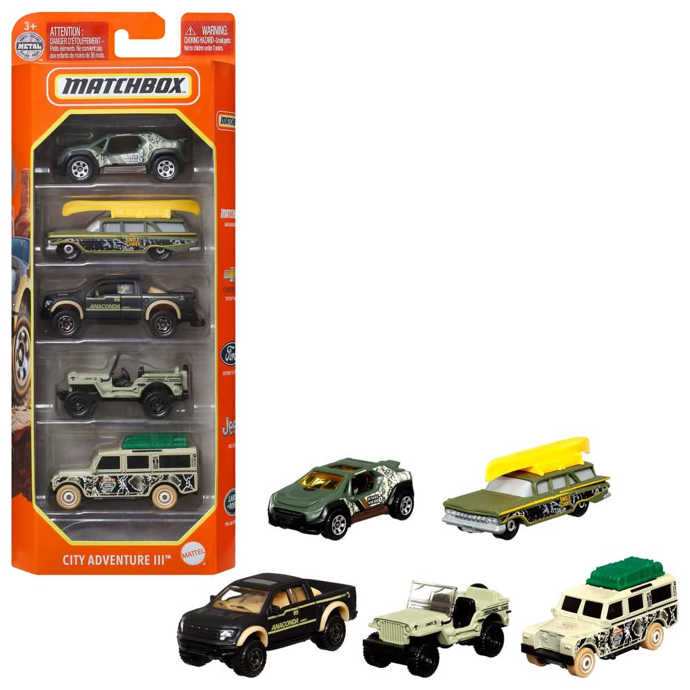 Mattel · Matchbox set de carros de juguete (5 un)