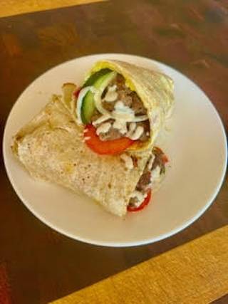 Burrito Wrap with Lamb and hummus