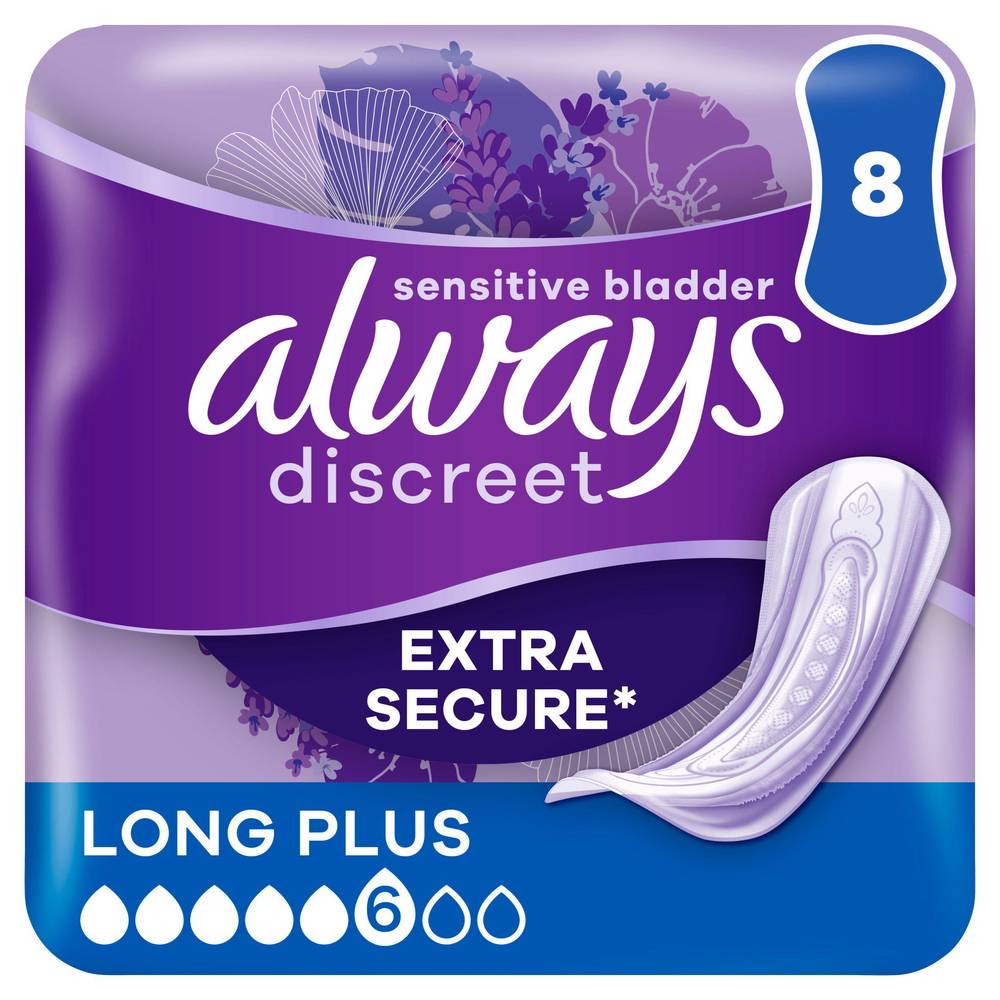 Always Discreet Sensitv Bladder Pad L+ 8