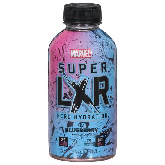 Arizona X Marvel Super Lxr Hero Hydration Acai Blueberry Energy Drink (16oz plastic bottle)