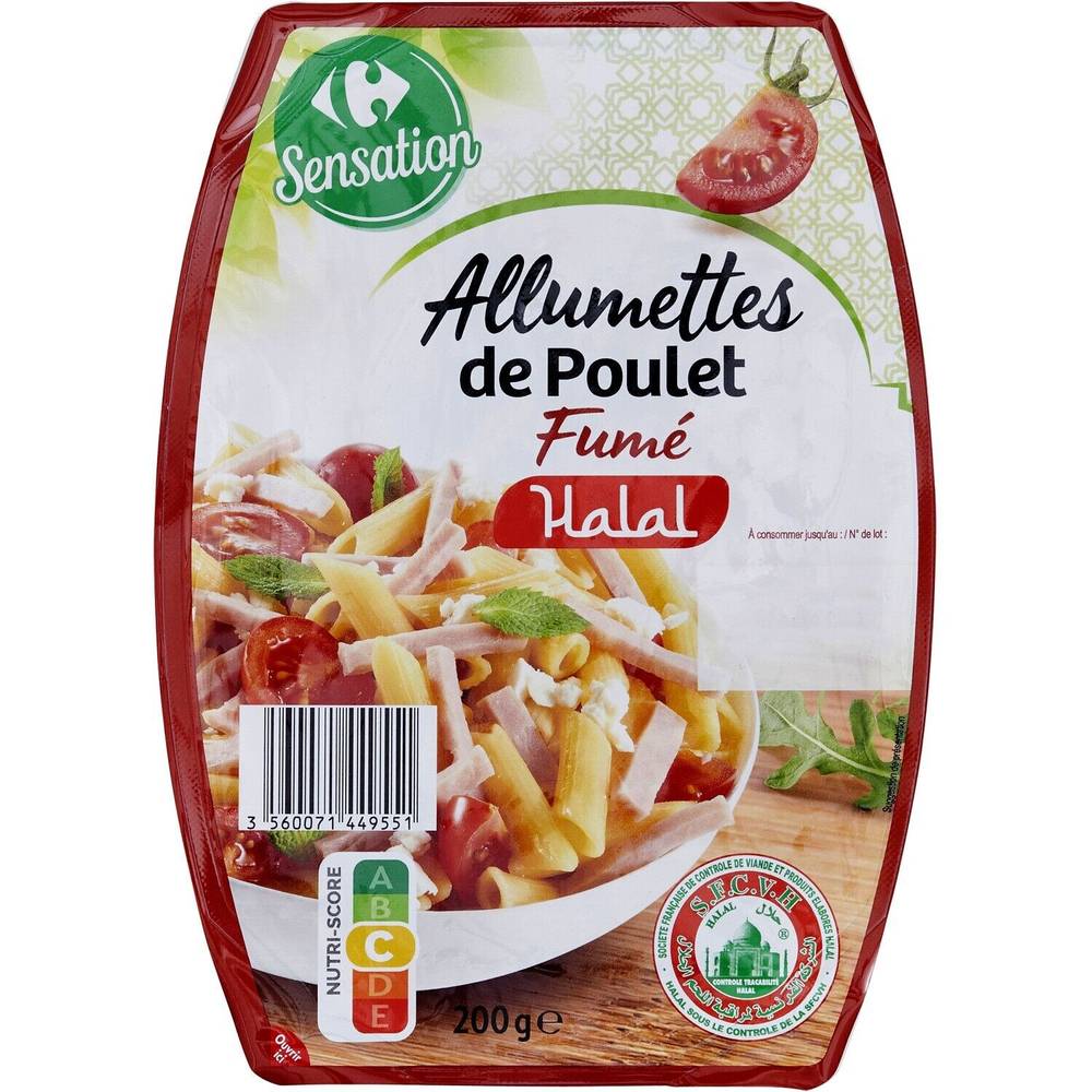 Carrefour Sensation - Allumettes de poulet fumées halal
