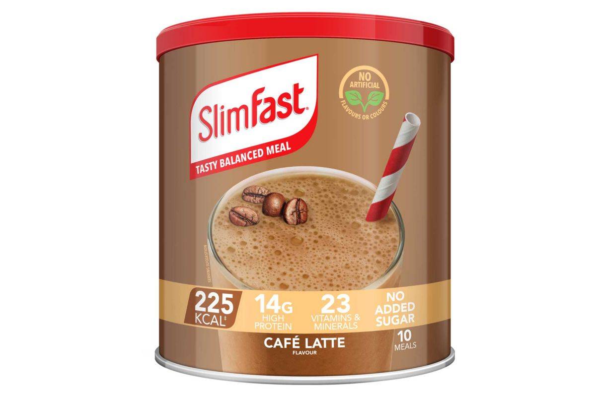 SlimFast Cafe Latte, Meal Replacement Shake Powder Tin (365g)