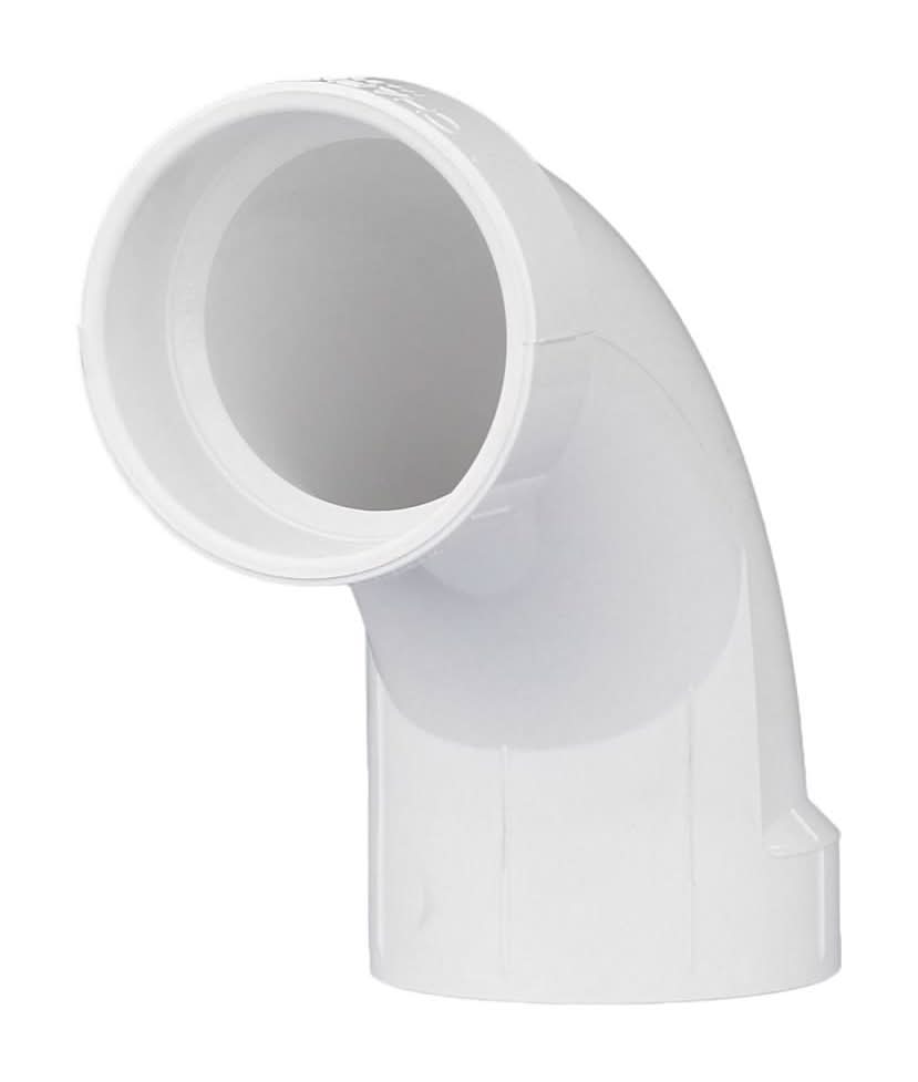 Charlotte Pipe Schedule 40 2 In. Hub X 2 In. D Hub Pvc Long Sweep Elbow 1 Pk