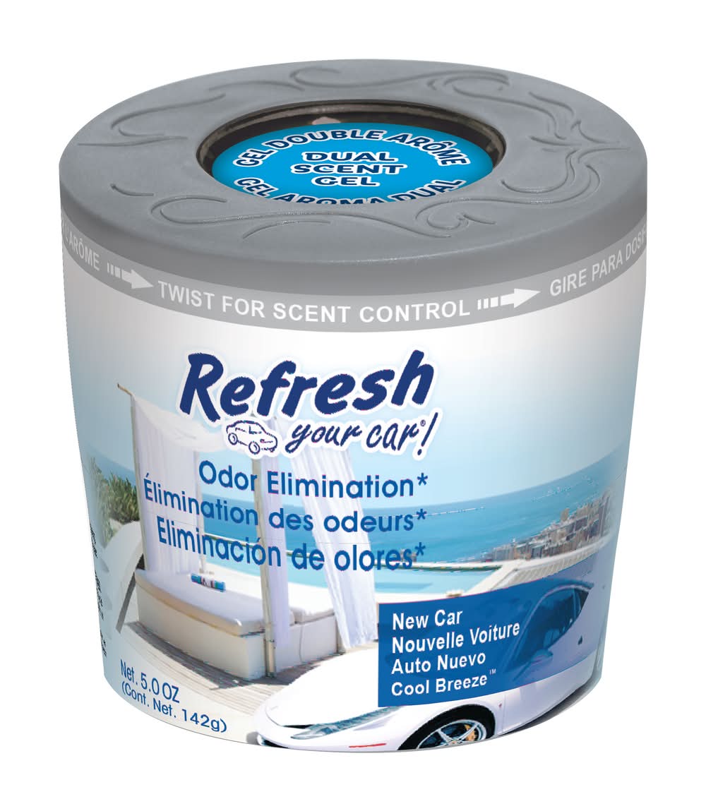 Refresh Your Car New Car and Cool Breeze Scented Gel (5 oz)