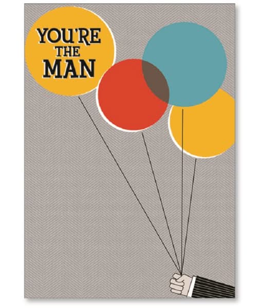 Viabella His Birthday Greeting Card, You're The Man, 5" x 7", Multicolor