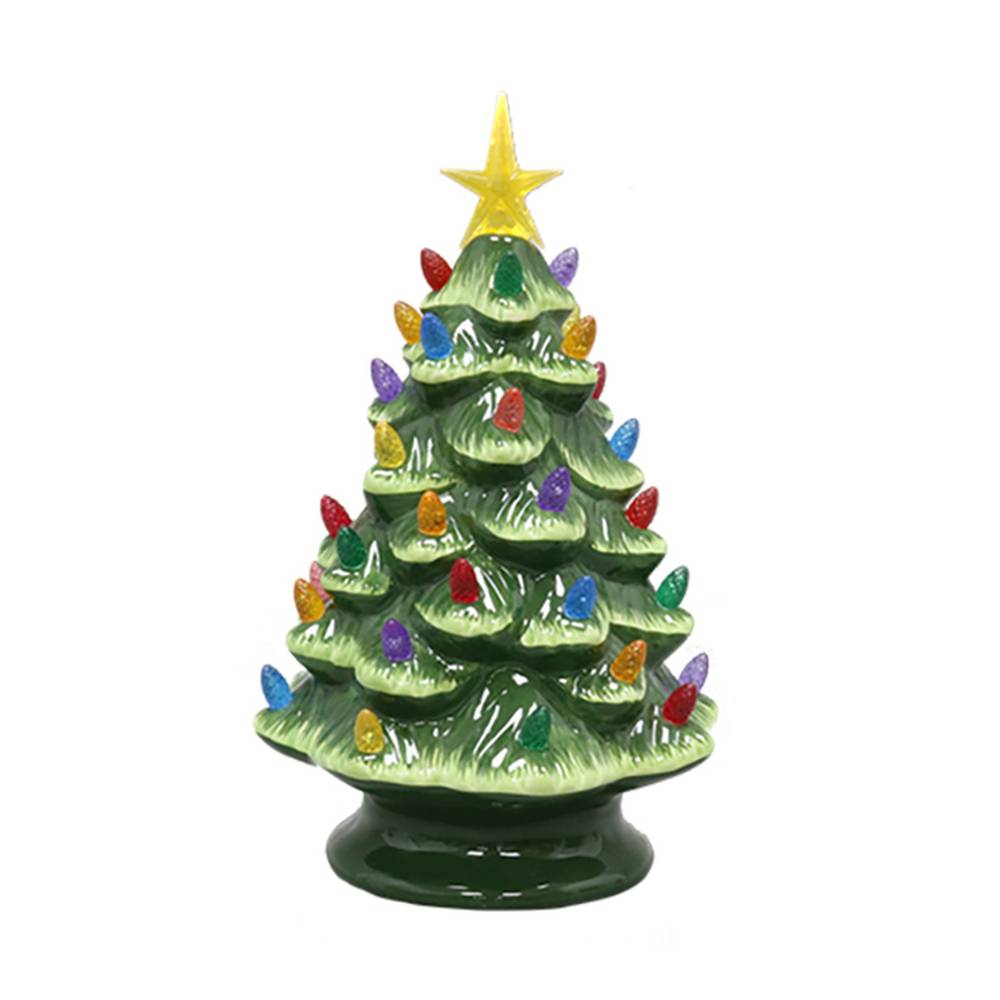 Essentials Ceramic Lighted Tree 10in