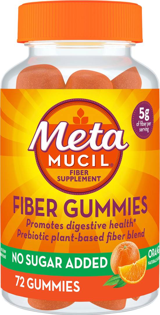 Metamucil Orange Flavor Fiber Gummies Supplement (72 ct)