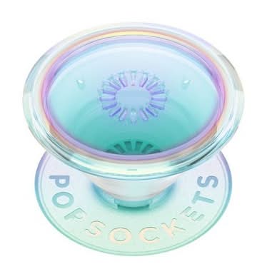 PopSockets Poptop Cell Phone Grip & Stand, Ripple Opalescent Clear