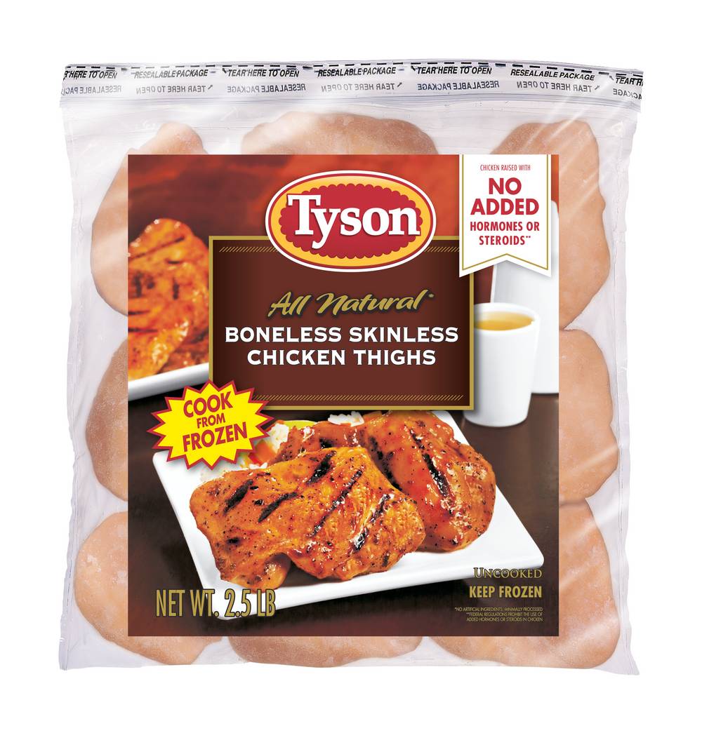 Tyson All Natural Boneless Skinless Chicken Thighs (40 oz)