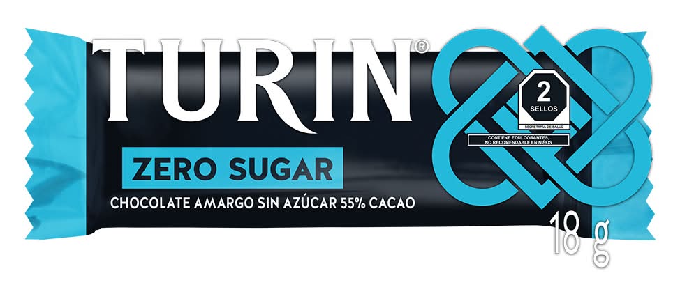 Turin · Zero sugar barrra de chocolate amargo (18 g)