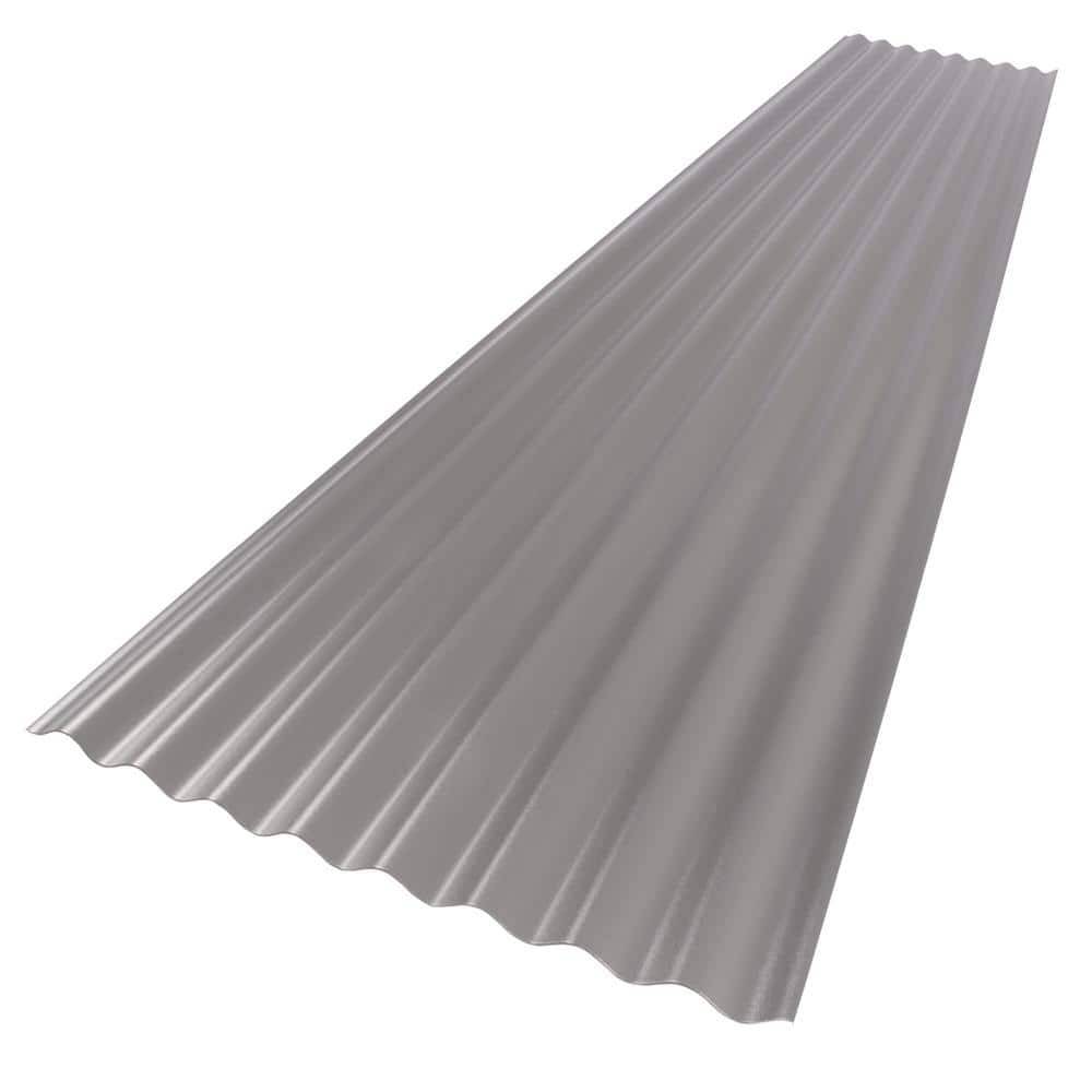 Suntop 26 In. X 12 Ft. Corrugated Foam Polycarbonate Roof Panel In Castle Gray