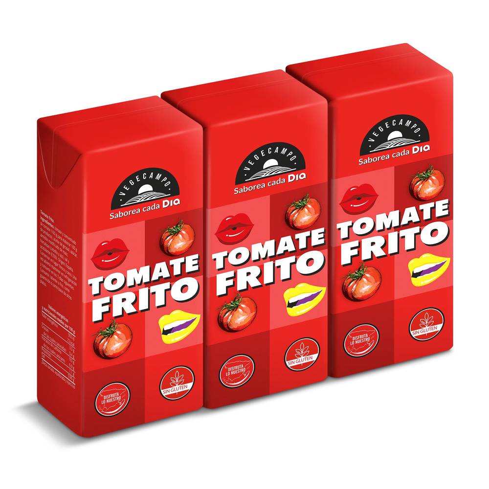 Tomate Frito Vegecampo De Dia Brik 3 X 390 G