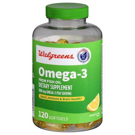 Walgreens Omega-31000 mg Lemon Softgels ( 120 ct)