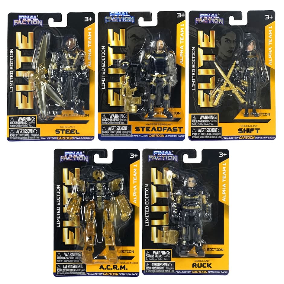 Final Faction Limited Edition Elite Alpha Team 1 Action Figures 3+ Years, Assorted