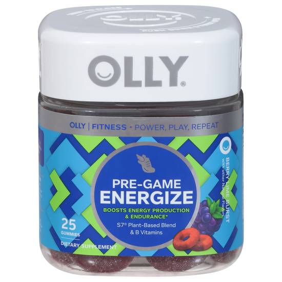 Olly Berry Lime Burst Pre-Game Energize Gummies ( 25ct)