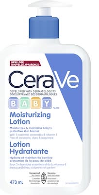 Cerave bébé lotion hydratante à l'acide hyaluronique et niacinamide pour peau sensible - cerave baby moisturizing lotion for skin (473 ml)