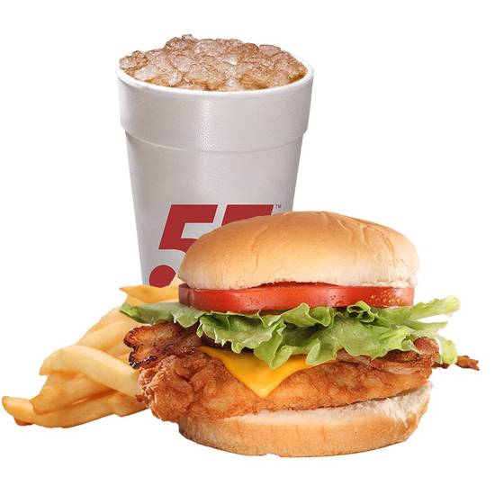 Order Hand-Breaded JB&B Chicken Sandwich Meal food online from Hwy 55 Burgers, Shakes & Fries store, New Bern on bringmethat.com