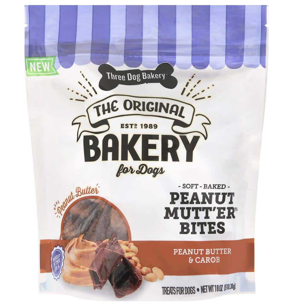 Three Dog Bakery Peanut Mutter Bites (18 oz)