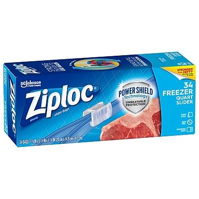 Ziploc Quart Freezer Slider Bags (34 ct)