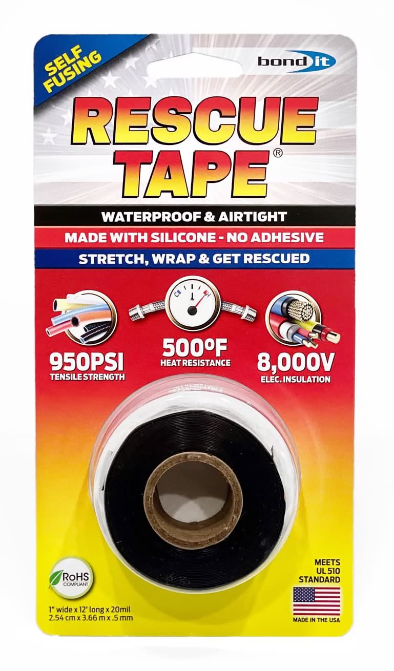 Rescue Tape Black 1 In. W X 12 Ft. L Silicone Tape