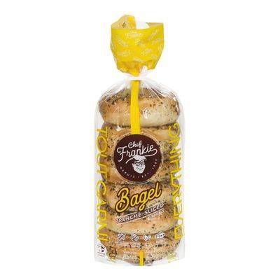 Chef frankie bagels tranchés, tout garni - sliced everything bagels (480 g)
