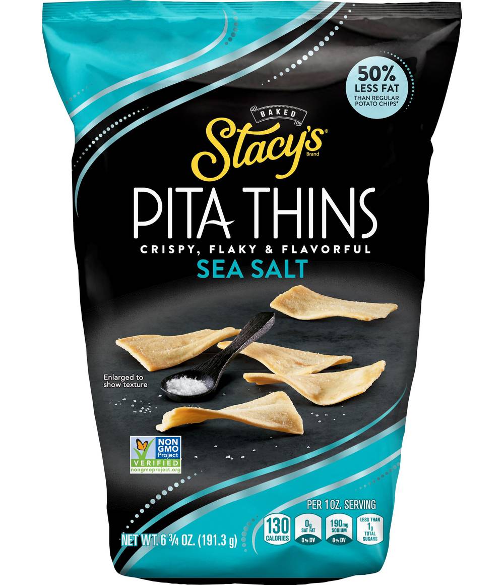 Stacy's Crispy Baked Pita Thins, Sea Salt (6.75 oz)