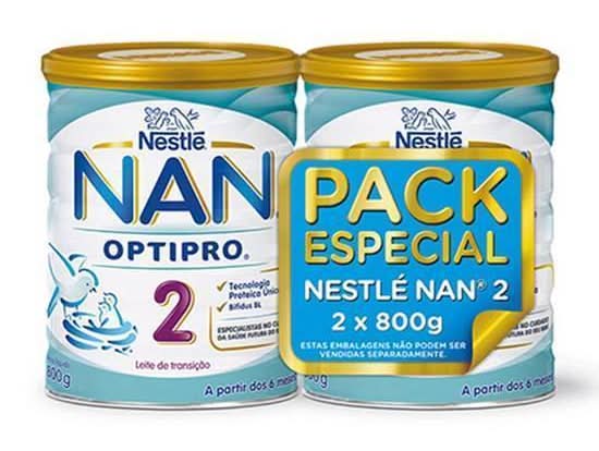 Leite Nan 2 Nestlé emb. 2 x 800 gr