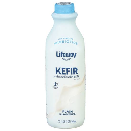 Lifeway Plain Unsweetened Kefir Cultured Low Fat Milk (32 floz)
