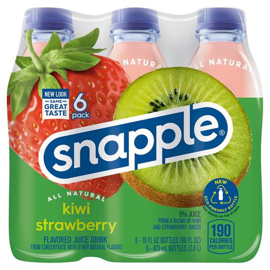 Snapple Kiwi Strawberry Juice (6 pack, 16 fl oz)