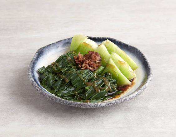 E8 Bok Choy with Vegan Oyster Sauce