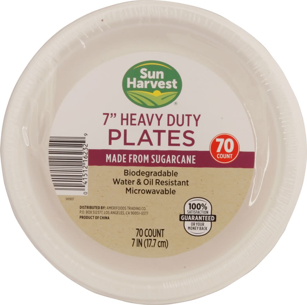 Sun Harvest Heavy Duty Plates (1.3 lbs, 70 ct)