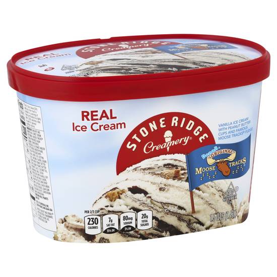 Stone Ridge Creamery Real Ice Cream Vanilla With Peanut Butter (1.5 qts)