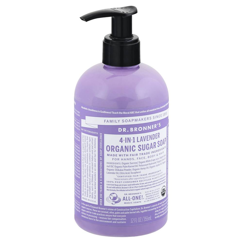 Dr. Bronner's Organic 4-in-1 Lavender Sugar Soap