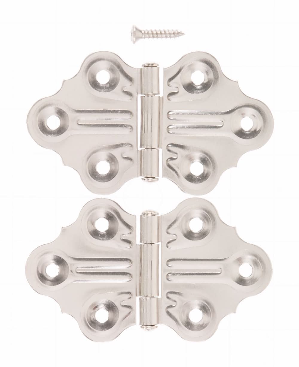 ACE 1.4 In. W X 1-1/4 In. L Nickel Steel Cabinet Hinge 2 Pk