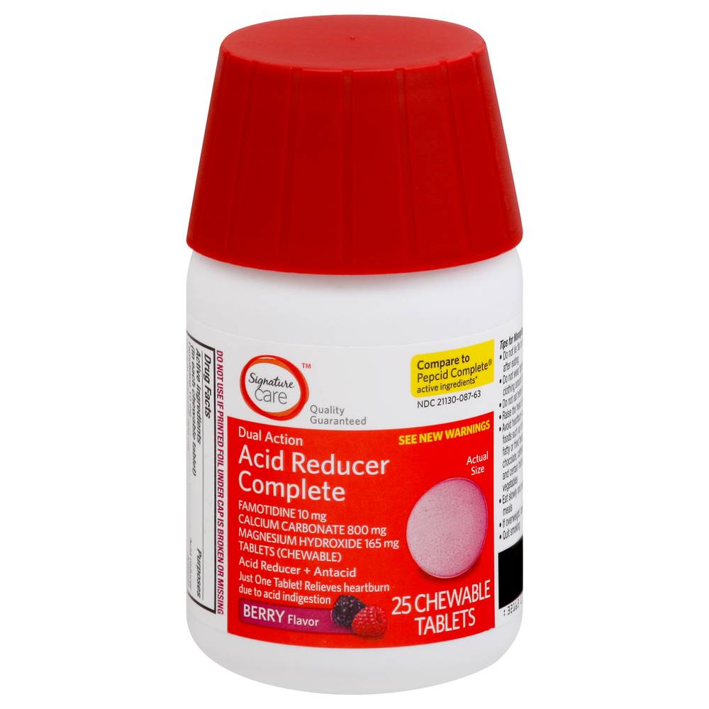 Signature Care Berry Flavor Dual Action Acid Reducer Complete (2.4 oz)