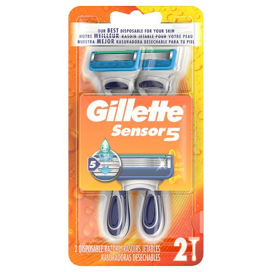 Gillette Sensor 5 Disposable Razors (2 ct)