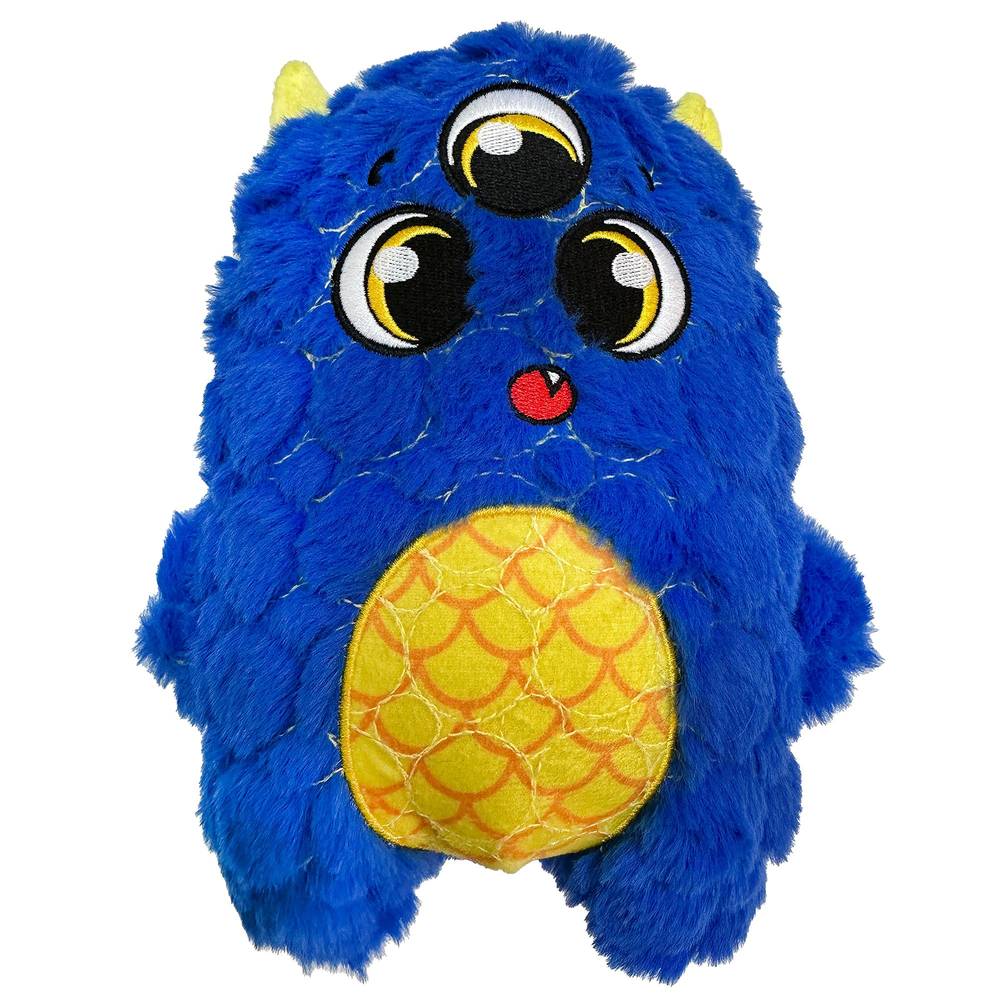 Bite Force Furocious Frank Kevlar® Monster Tough Plush Dog Toy (Color: Blue, Size: Medium)