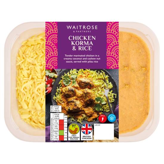Waitrose & Partners Chicken Korma & Rice