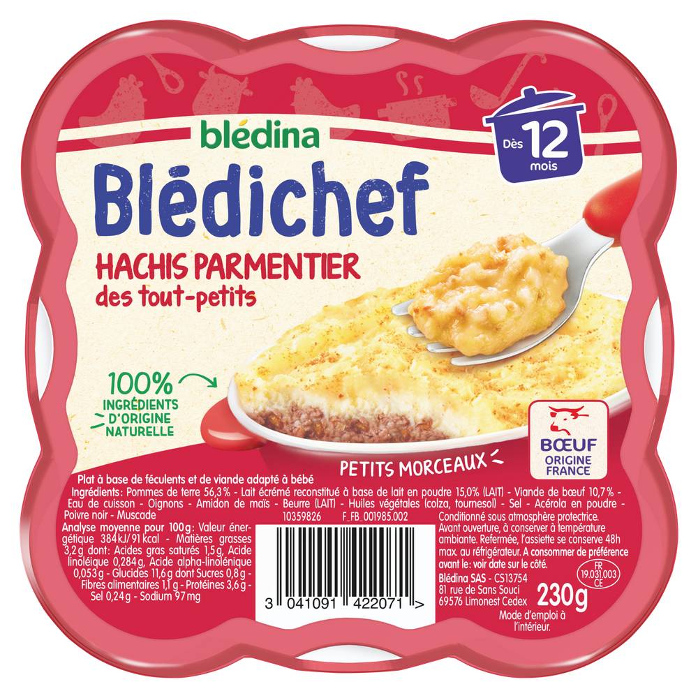 Blédina - Blédichef hachis parmentier des tout-petits (dès 12 mois)