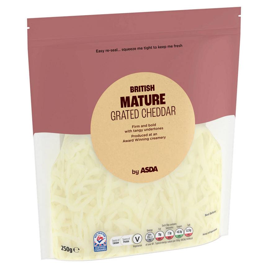 Asda Grated Mature British Cheddar 250g