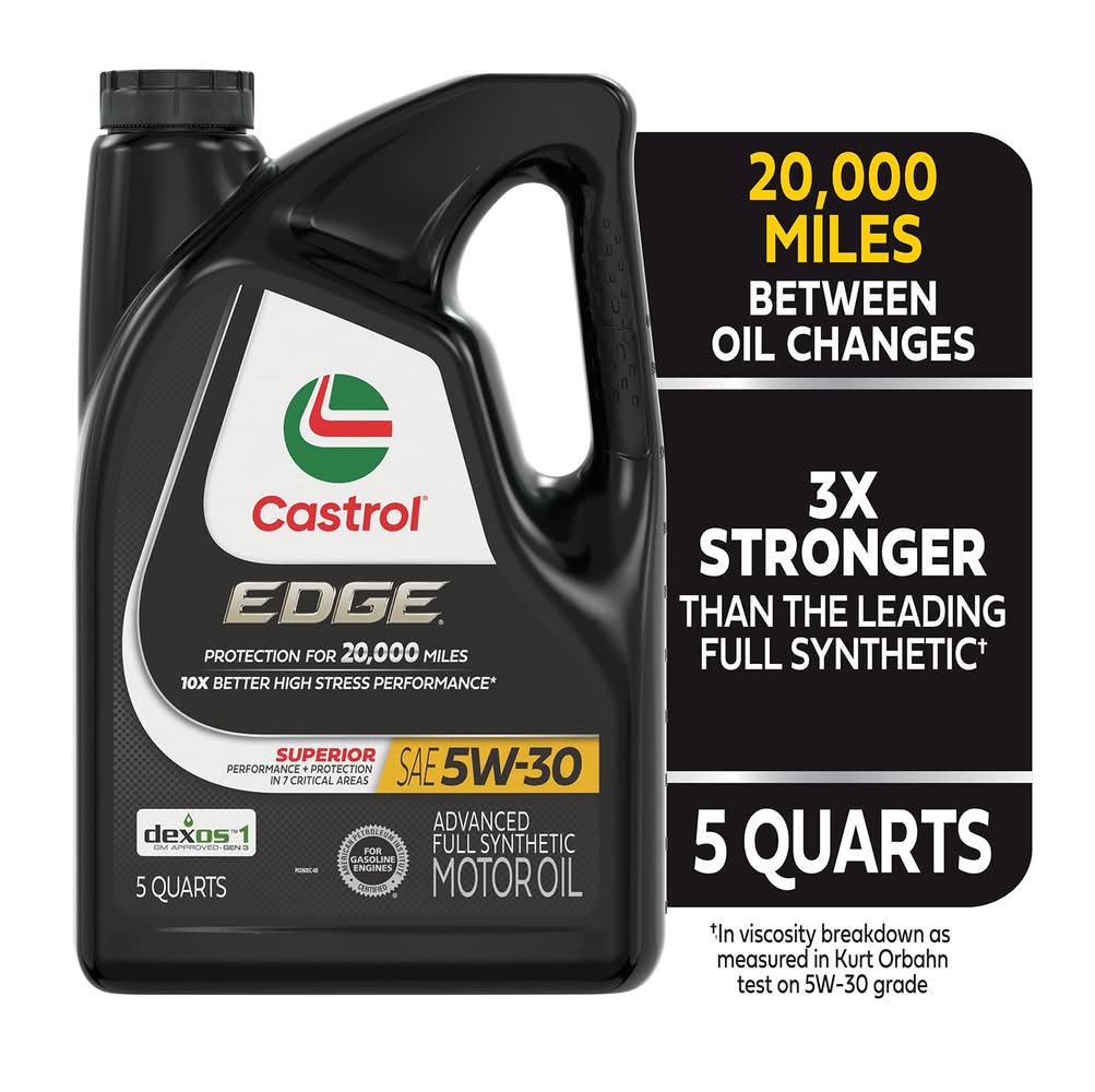 CASTROL EDGE 5W-30 Advanced Full Synthetic Motor Oil, 1 Quart