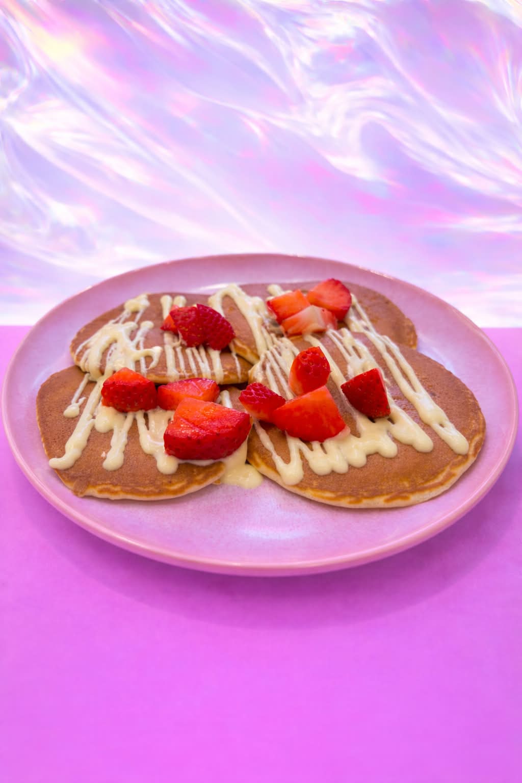 Pancakes fraises chocolat blanc
