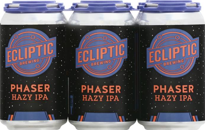 Ecliptic Brewing Phaser Domestic Hazy Ipa Beer (6 ct, 12 fl oz)