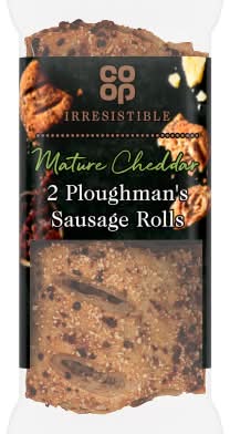 Co-op Irresistible Mature Cheddar Ploughman's Sausage Rolls (2 pack)
