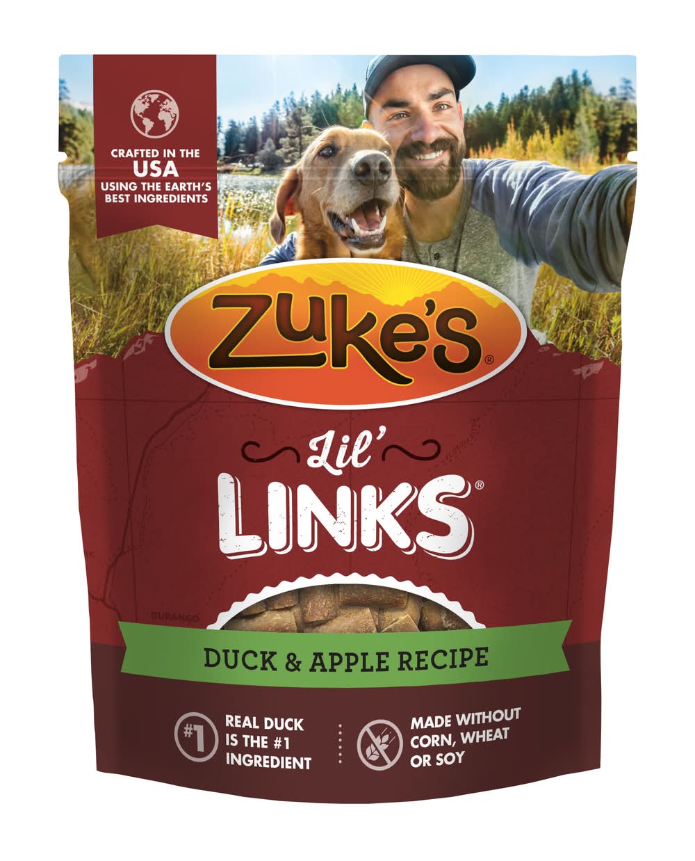 Zuke's Lil' Links Grain Free Duck and Apple Recipe For Dogs (6 oz)