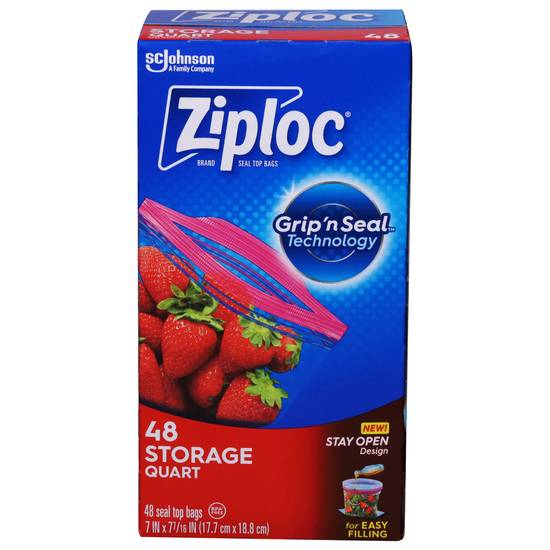 Ziploc Seal Top Storage Quart Bags